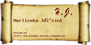 Herlicska Jácint névjegykártya